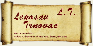 Leposav Trnovac vizit kartica